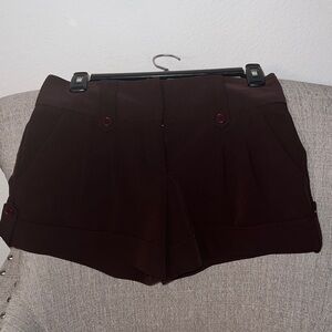 Bebe High Waist Dark Brown Shorts